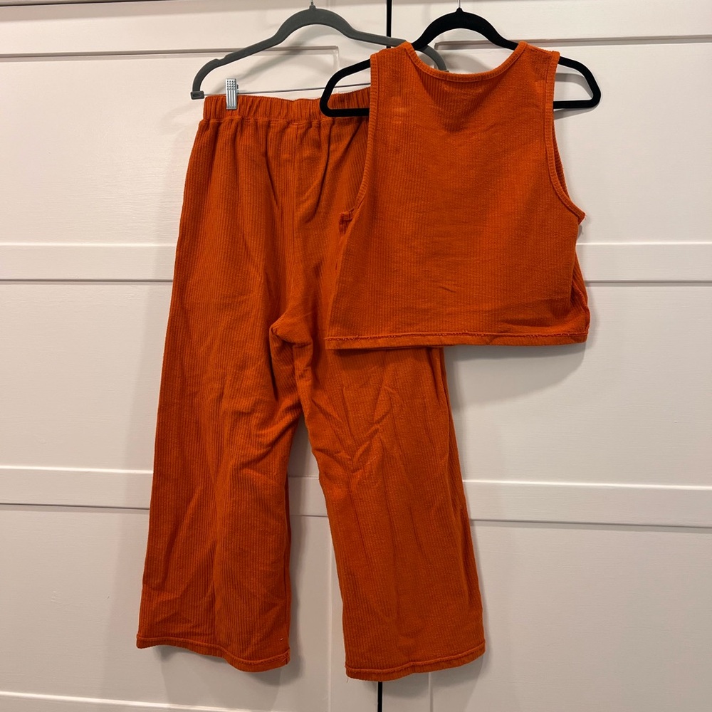 Back Beat Co. Orange Ribbed Set - Picture 2 of 5